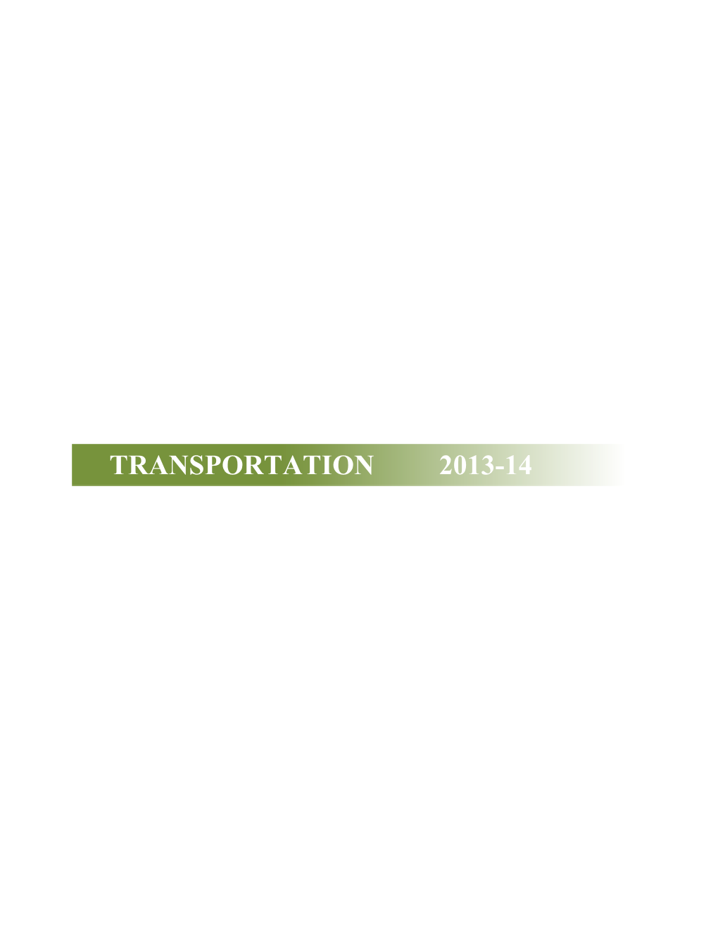 Transportation 2013-14