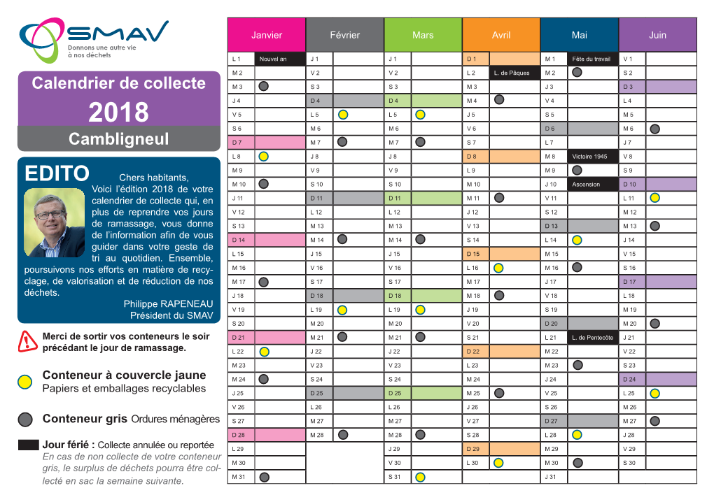 Calendrier De Collecte Cambligneul