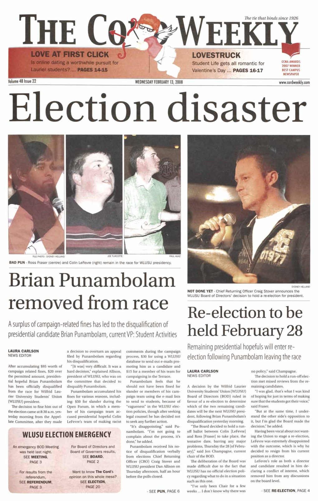 The Cord Weekly (February 13, 2008)