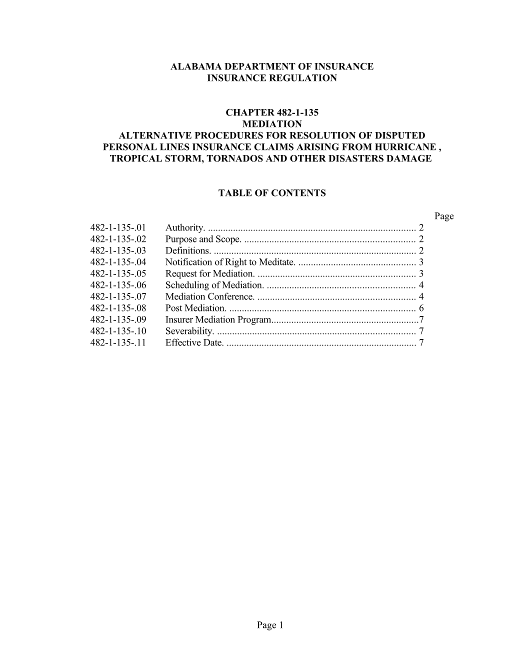 Departmental Regulation No. 110 s1