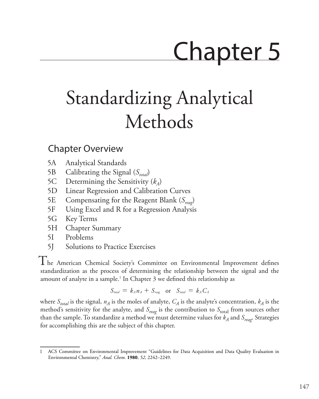 Standardizing Analytical Methods