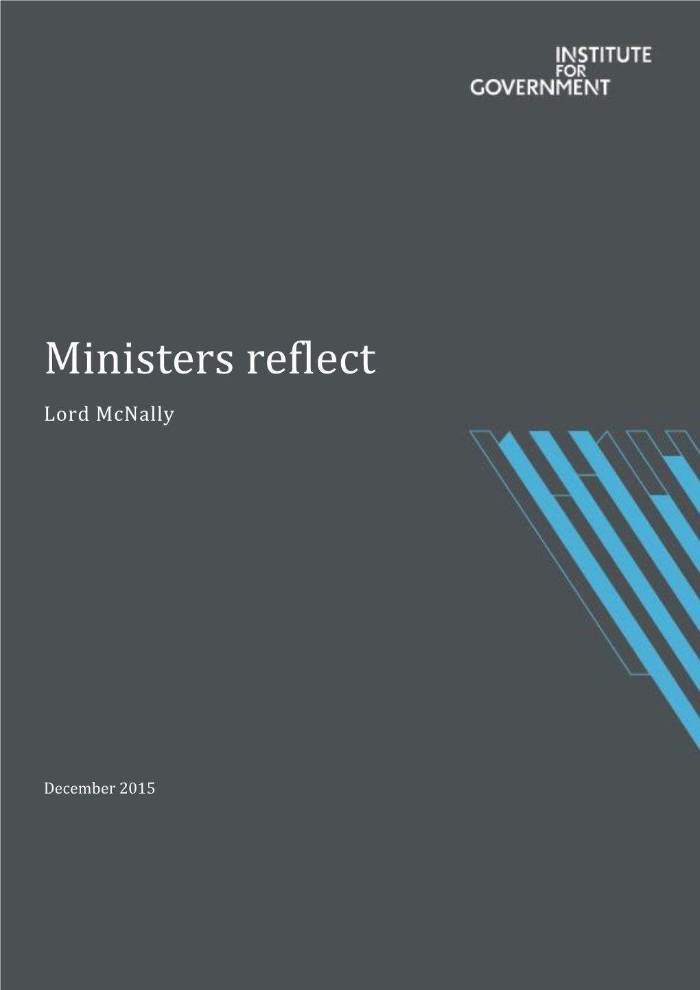 Ministers Reflect Lord Mcnally