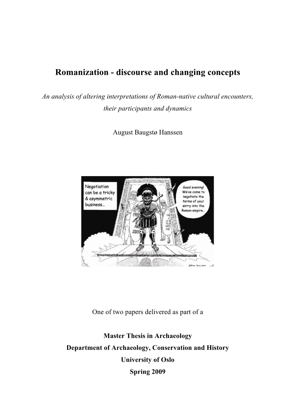 Romanization - Discourse and Changing Concepts