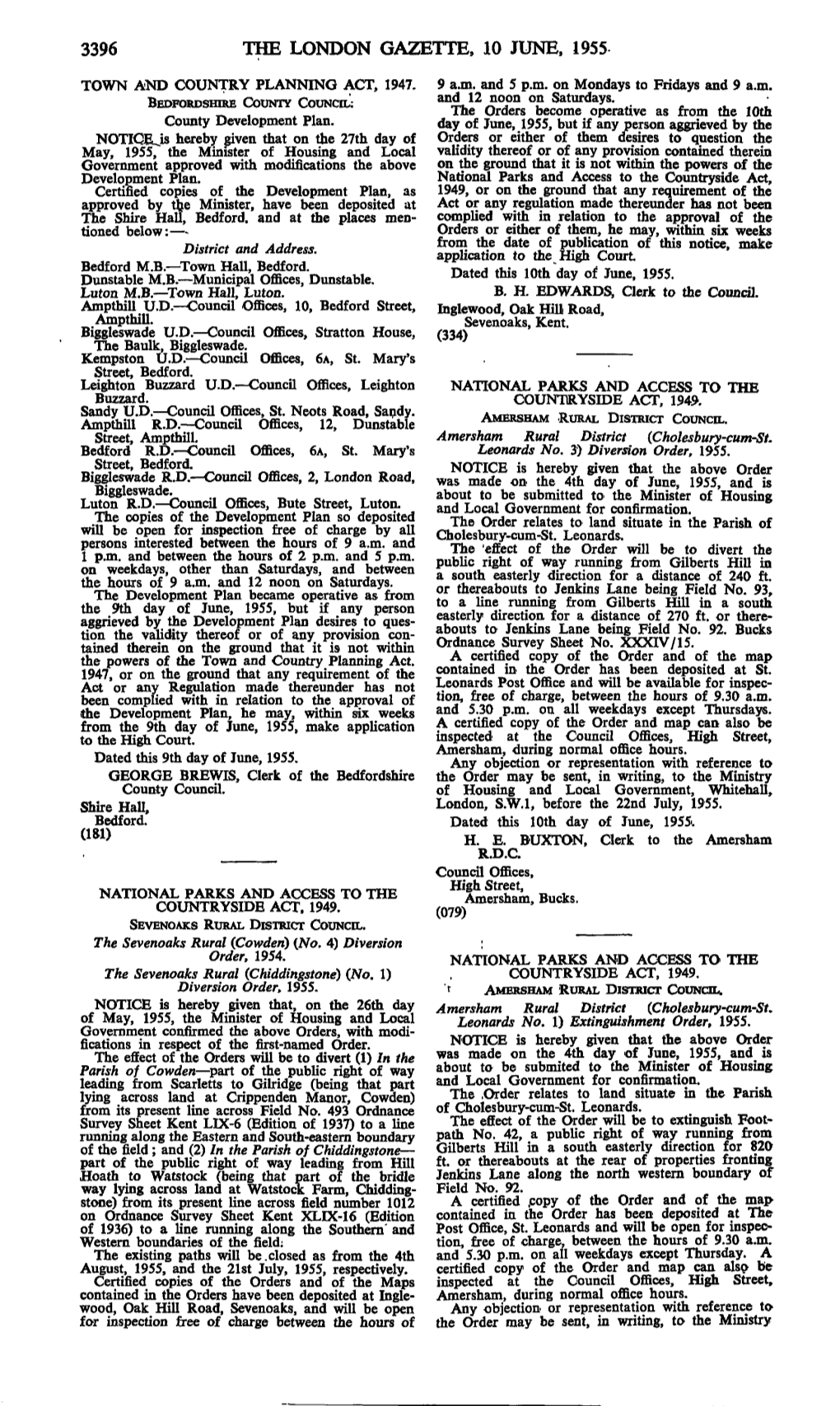 3396 the London Gazette, 10 June, 1955