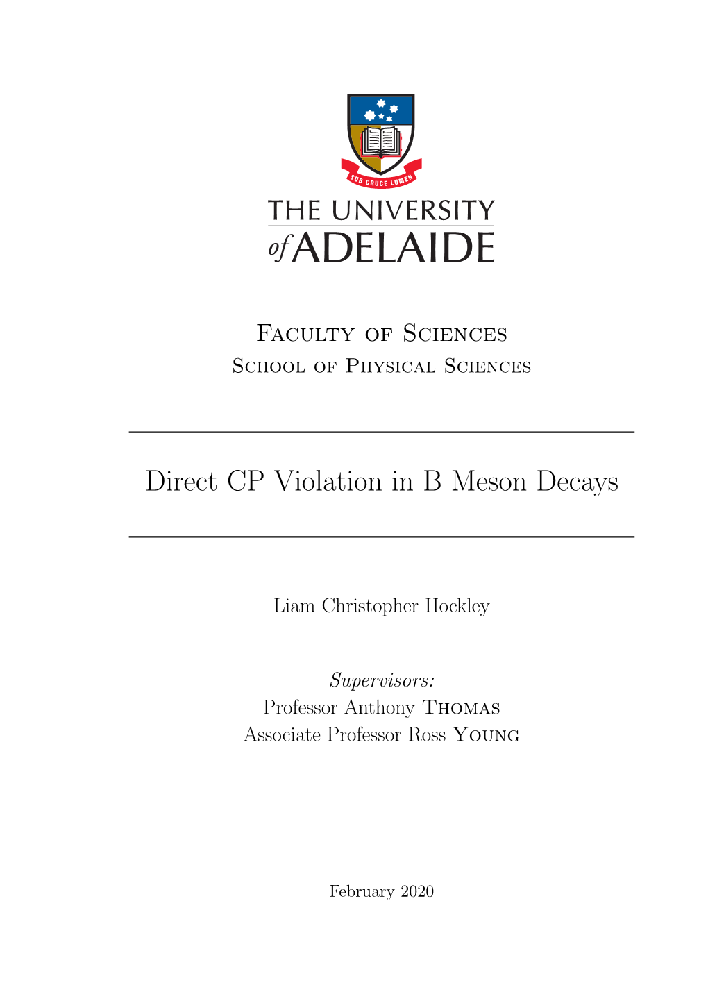 Direct CP Violation in B Meson Decays