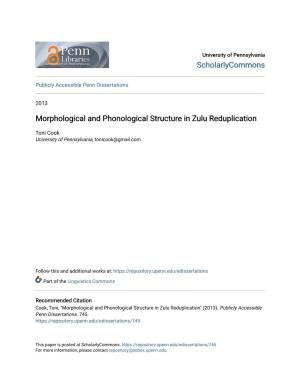 Morphological and Phonological Structure in Zulu Reduplication