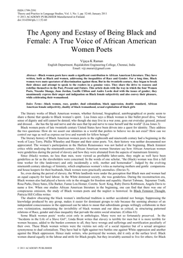 A True Voice of African American Women Poets