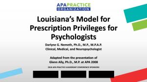 Prescribing Psychologists
