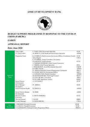 African Development Bank Budget Support Programme