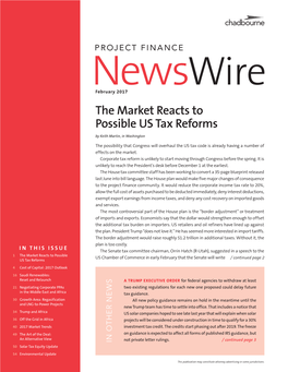 The Market Reacts to Possible US Tax Reforms by Keith Martin, in Washington