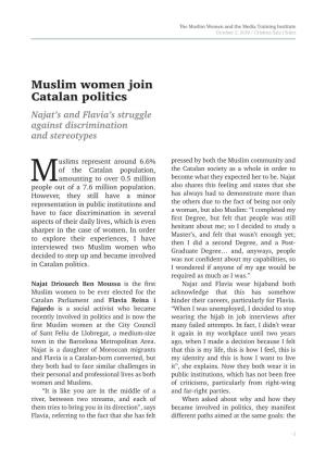 Muslim Women Join Catalan Politics by Cristina Sala