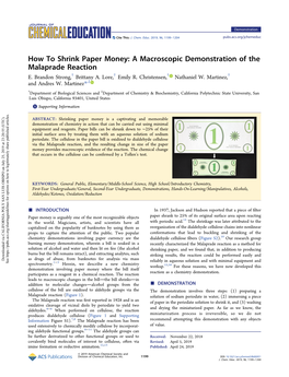 A Macroscopic Demonstration of the Malaprade Reaction † † † † E
