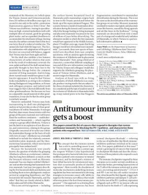 Antitumour Immunity Gets a Boost