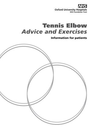 Tennis Elbow Advice and Exercises