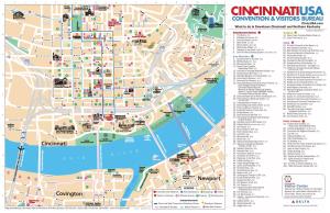 Map of Cincinnati Downtown
