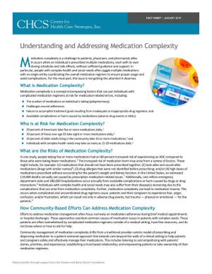 Understanding and Addressing Medication Complexity