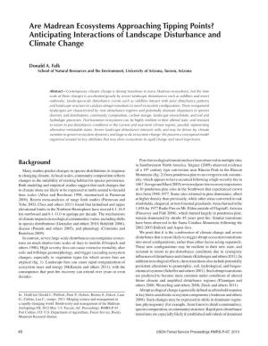 Anticipating Interactions of Landscape Disturbance and Climate Change