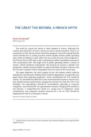 The Great Tax Reform, a French Myth