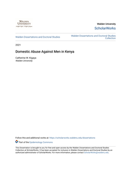Domestic Abuse Against Men in Kenya