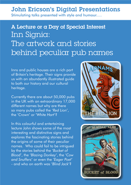 Inn Signia: the Artwork and Stories Behind Peculiar Pub Names