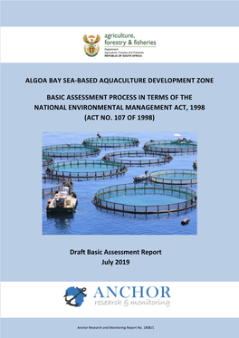Algoa Bay Sea-Based Aquaculture Development Zone