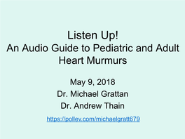 An Audio Guide to Pediatric and Adult Heart Murmurs
