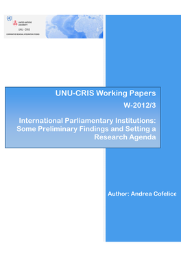 UNU CRIS Working Papers
