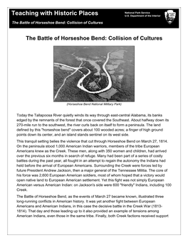 The Battle of Horseshoe Bend: Collision of Cultures