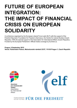 The Impact of the Financial Crisis on European Solidarity
