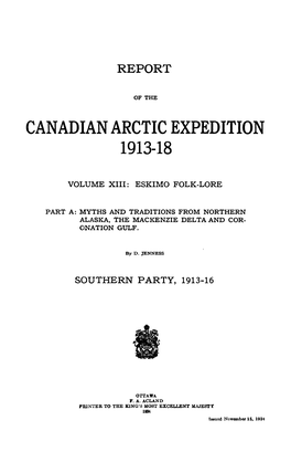 Canadian Arctic Expedition 1913-18