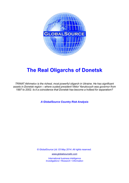 The Real Oligarchs of Donetsk