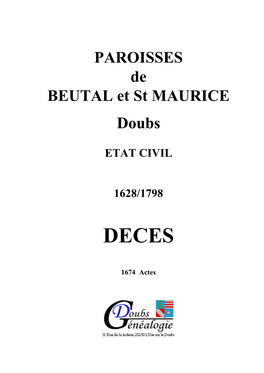 PAROISSES De BEUTAL Et St MAURICE Doubs