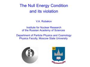The Null Energy Condition and Its Violation