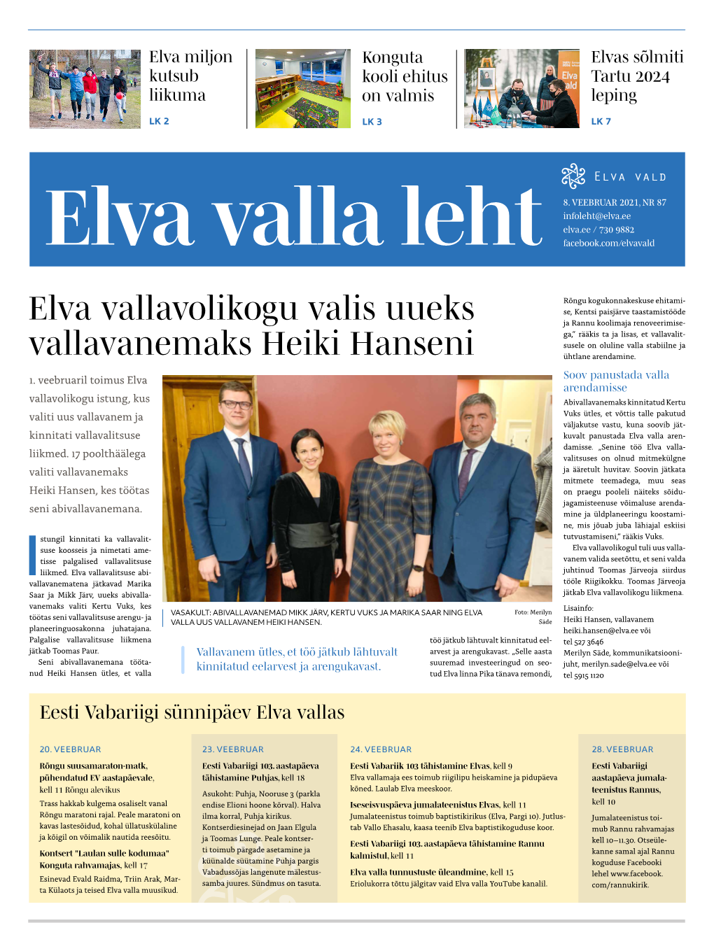 Elva Vallavolikogu Valis Uueks Vallavanemaks Heiki Hanseni