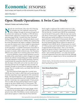 Open Mouth Operations: a Swiss Case Study Michael J
