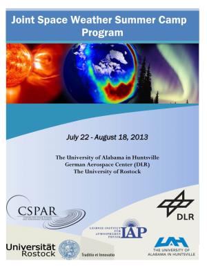 Joint Space Weather Summer Camp Program