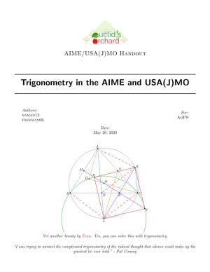 Trigonometry in the AIME and USA(J)MO