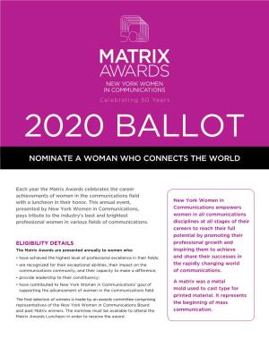 Nominate a Woman Who Connects the World