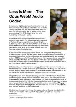 Webm Audio Codec