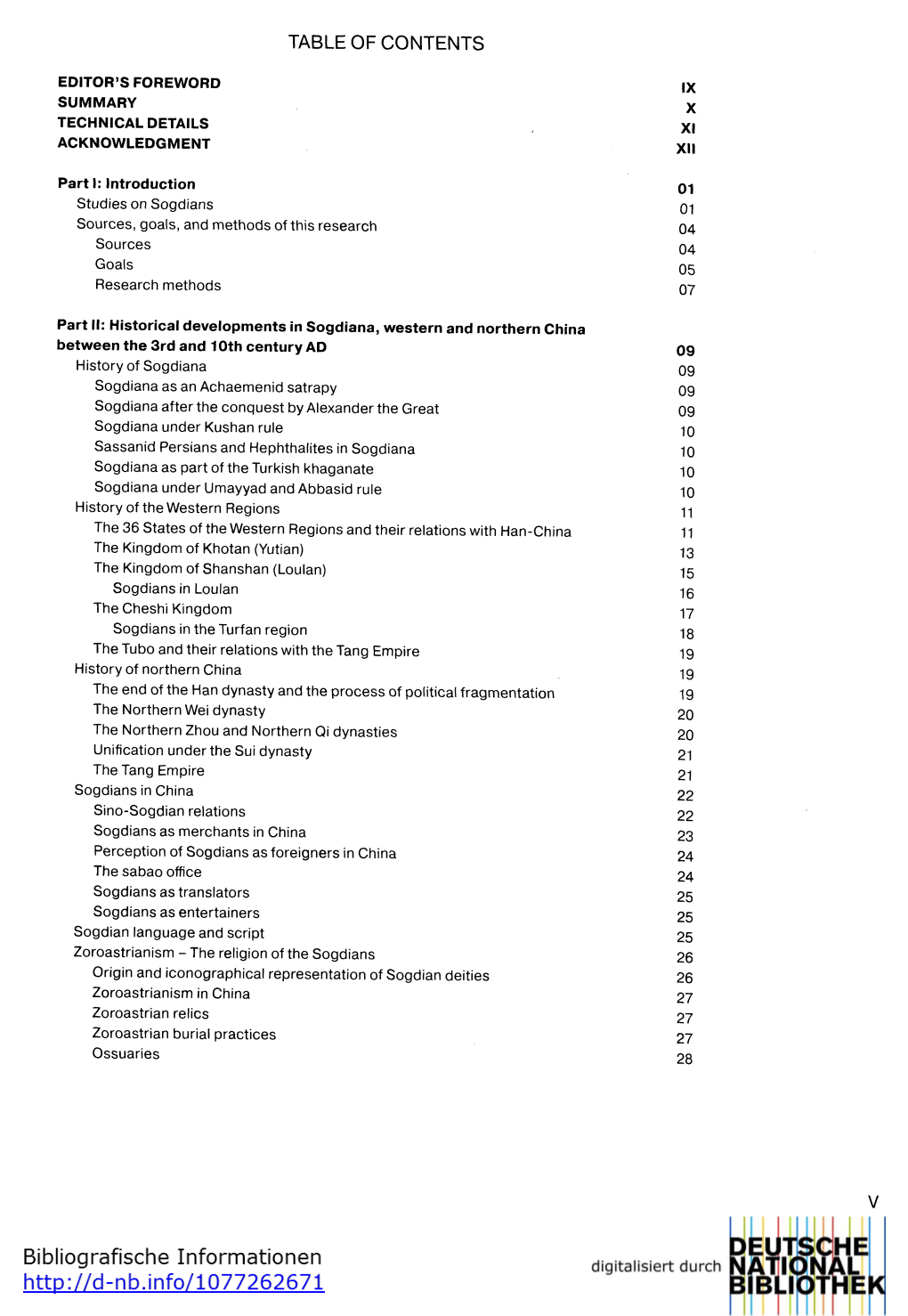 Table of Contents