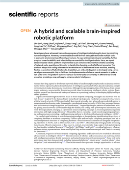 A Hybrid and Scalable Brain-Inspired Robotic Platform