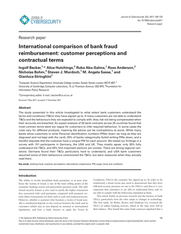 International Comparison of Bank Fraud