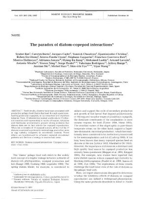 The Paradox of Diatom-Copepod Interactions*