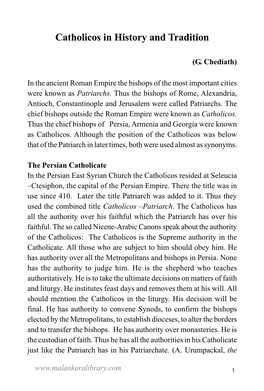 Catholicos in History and Tradition