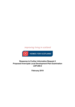 Response to Further Information Request 2 Proposed Inverclyde Local Development Plan Examination LDP-280-2