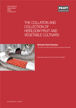 The Collation and Collection of Heirloom Fruit and Vegetable Cultivars