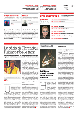 La Sfida Di Threadgill L'ultimo Ribelle Jazz