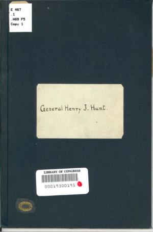 In Memoriam. Gen. Henry J. Hunt. 1819-1889