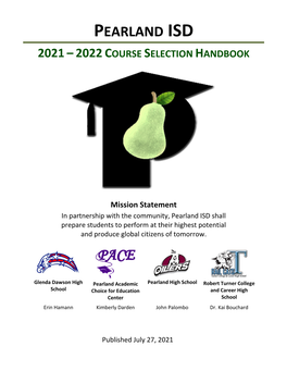 PISD Course Selection Handbook