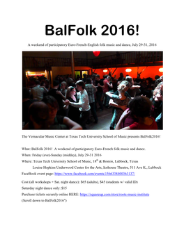 Balfolk 2016!